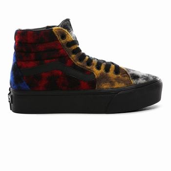 Női Vans Mix Leopard SK8-Hi Platform 2.0 Magasszárú Cipő VA2067914 Leopárd Színes/Fekete